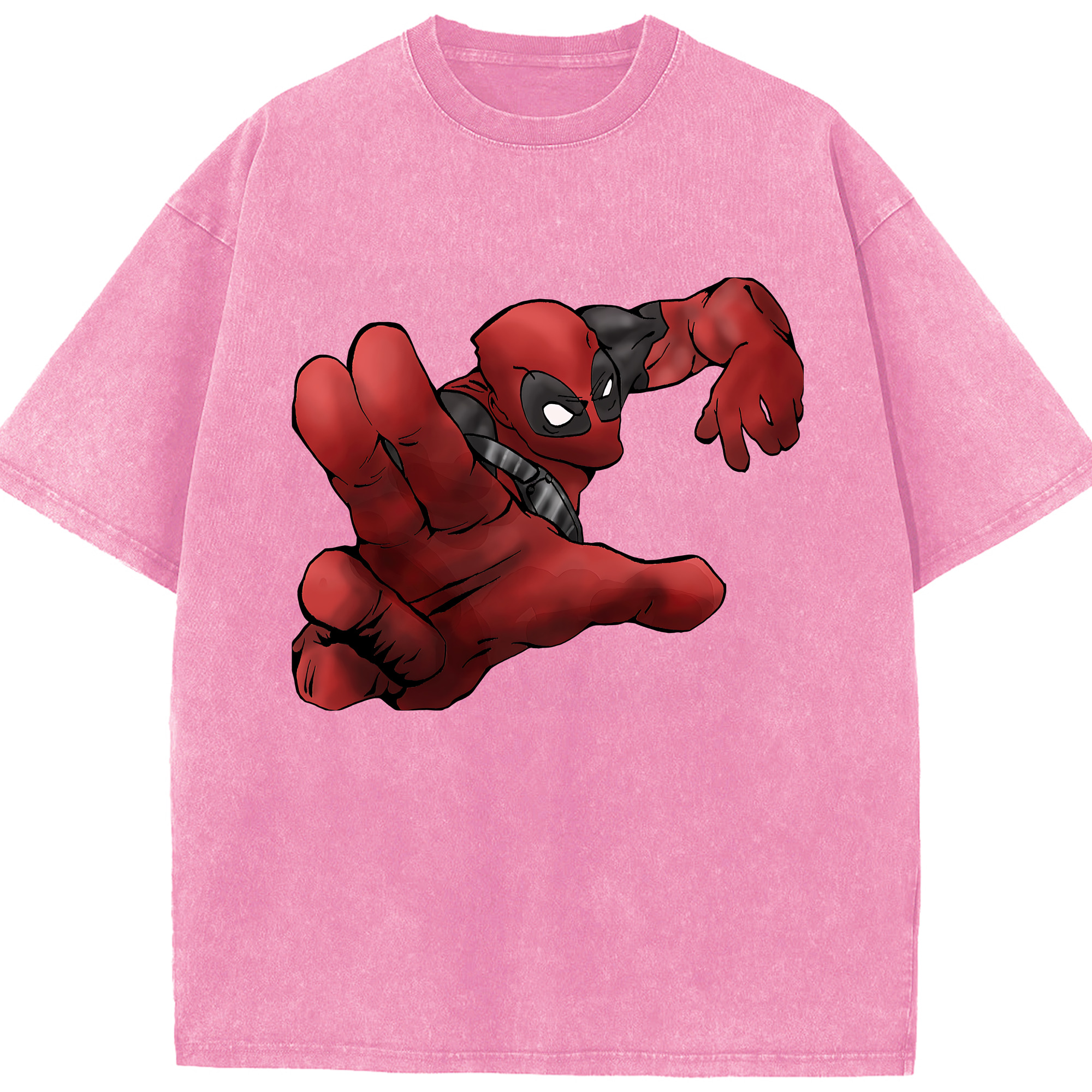 （画像用） Deadpool デッドプール 綿100% ヴィンテージ風 半袖Tシャツ（フロントプリント）